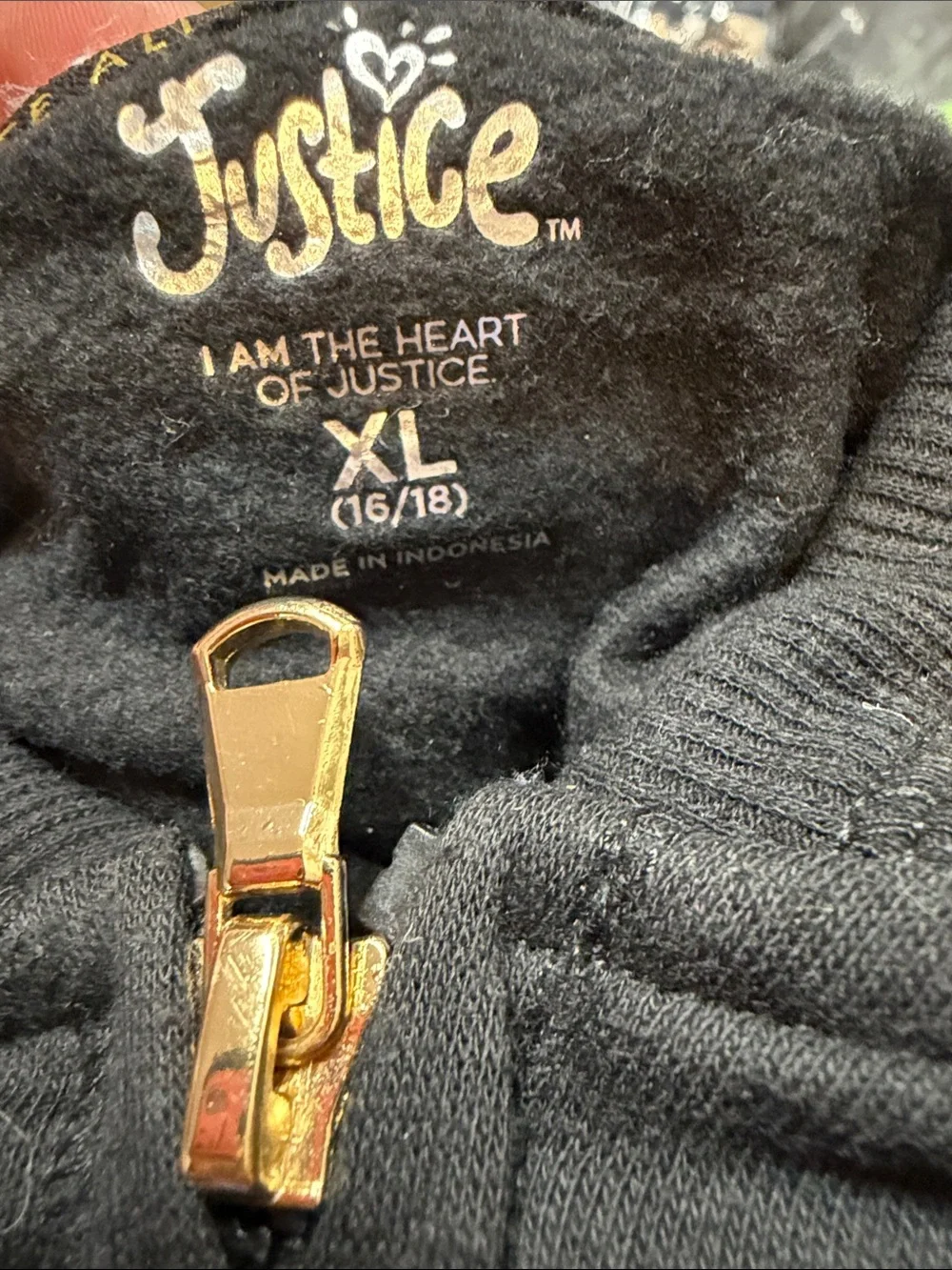 Justice girls black